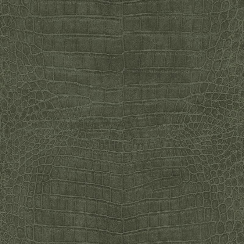 Papier peint intissé Peau de Crocodile vert sapin - African Queen - Rasch - 751352
