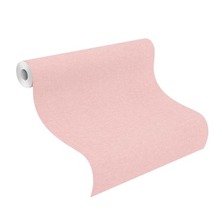 Papier peint intissé Uni rose - Bambino XIX - Rasch - 252873