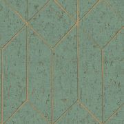 Papier peint intissé Hayden Géométrique vert sauge doré - Harry - Lutèce - DL26704