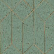 Papier peint intissé Hayden Géométrique vert sauge doré - Harry - Lutèce - DL26704