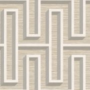 Papier peint intissé Henley Labyrinthe beige et gris - Harry - Lutèce - DL26725