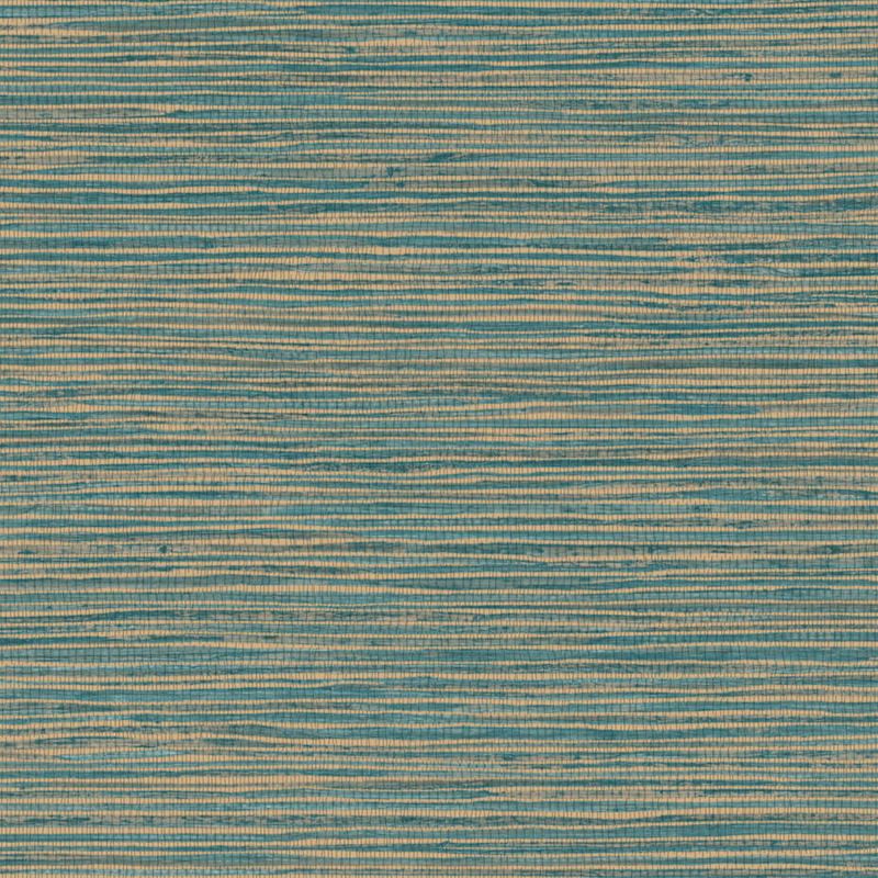 Papier peint intissé Alton effet paille bleu canard et or - Harry - Lutèce - DL26717