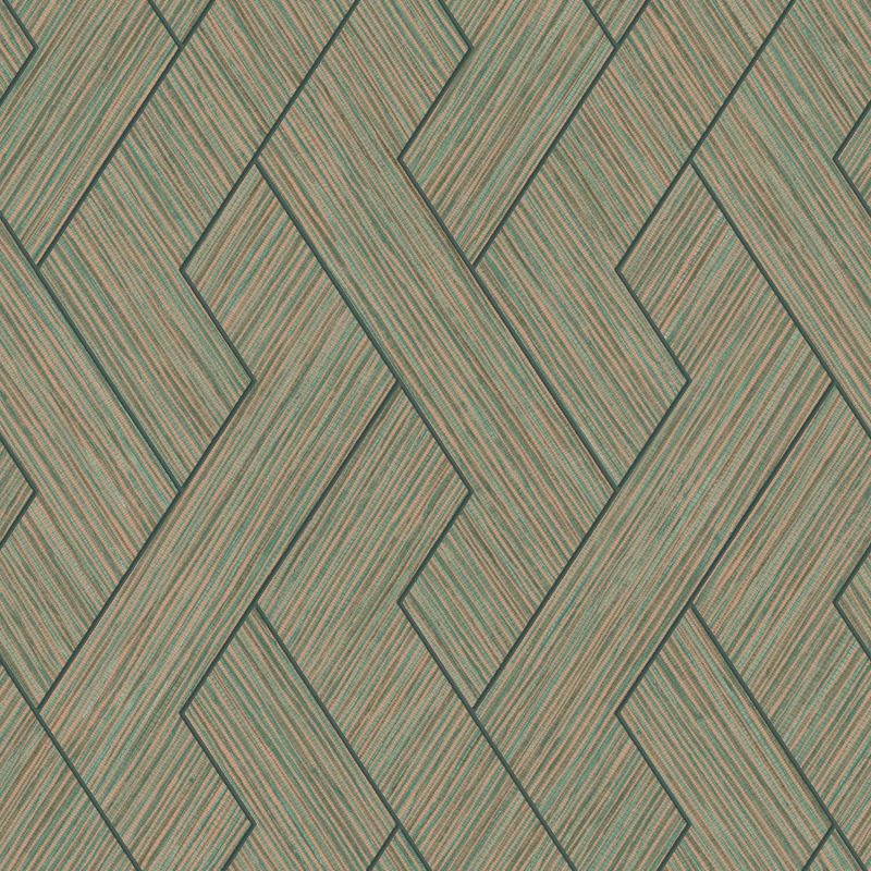Papier peint intissé Ember paille graphique vert - Harry - Lutèce - DL26726