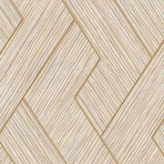 Papier peint intissé Ember paille graphique beige et doré - Harry - Lutèce - DL26730