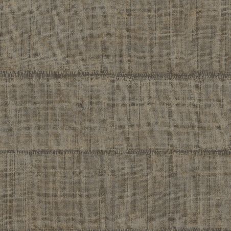 Papier peint intissé Blake toile de jute anthracite - Harry - Lutèce - DL26741