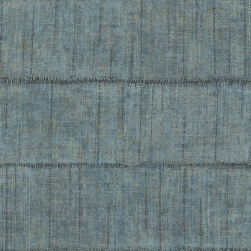 Papier peint intissé Blake toile de jute bleu - Harry - Lutèce - DL26742