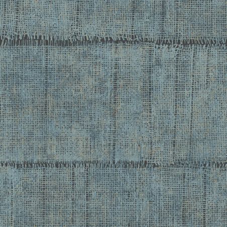 Papier peint intissé Blake toile de jute bleu - Harry - Lutèce - DL26742