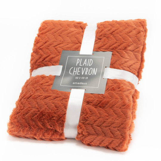 Plaid chevron terracotta -...