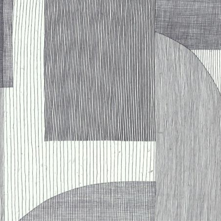 Papier peint intissé Arche Gravure noir et blanc - Abaca - Lutèce - 51232009