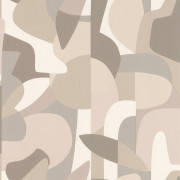 Papier peint intissé Origine beige clair et gris - Abaca - Lutèce - 51232107