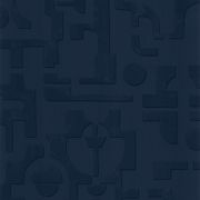 Papier peint intissé Empreintes bleu encre - Abaca - Lutèce - 51232501