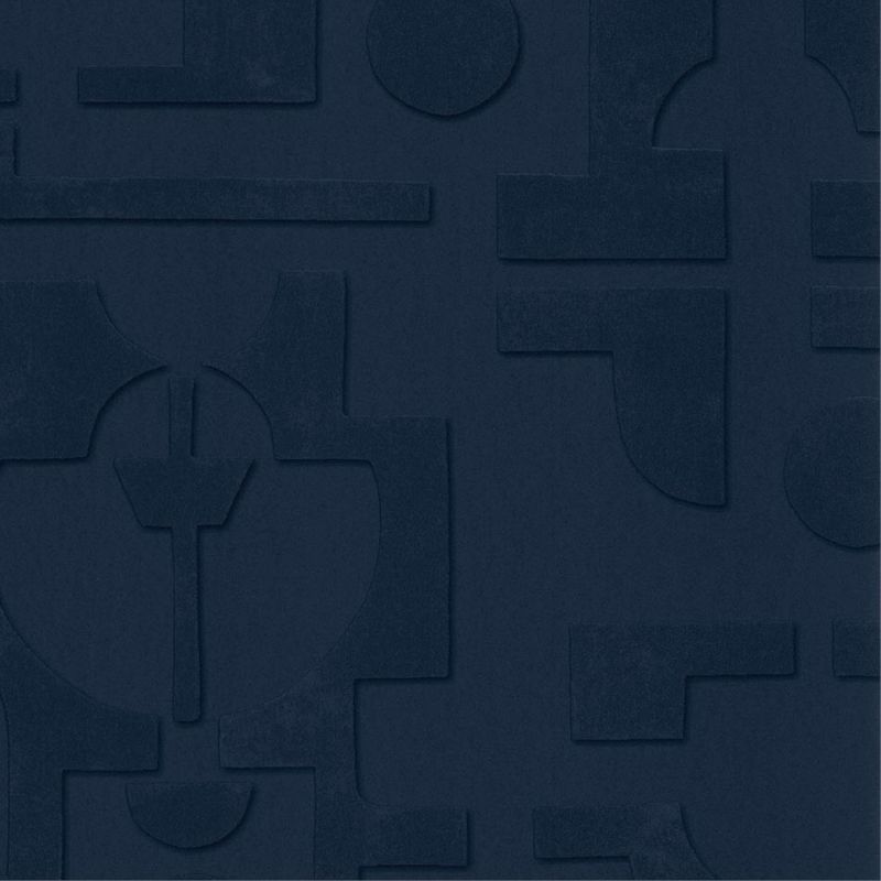 Papier peint intissé Empreintes bleu encre - Abaca - Lutèce - 51232501