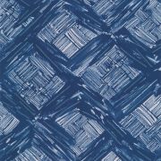 Papier peint intissé Boho Tissage bleu denim - Abaca - Lutèce - 51232601