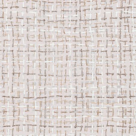 Papier peint intissé Rabane beige lin - Abaca - Lutèce - 51232707