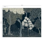 Panoramique intissé Forêt Enchantée bleu nuit - Dolce Vita - Lutèce - 56230201