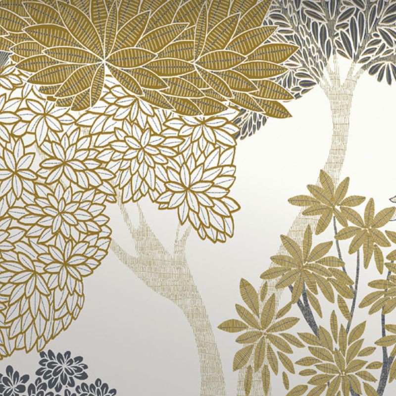 Panoramique intissé Forêt Enchantée jaune gris - Dolce Vita - Lutèce - 56230202