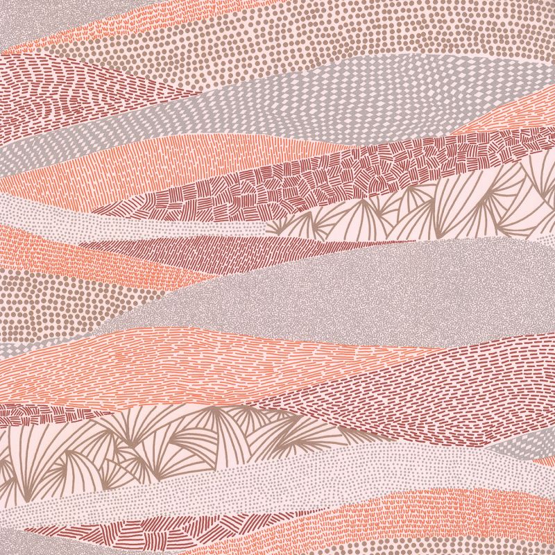 Papier peint intissé Rizière rose et doré - Dolce Vita - Lutèce - 11230403