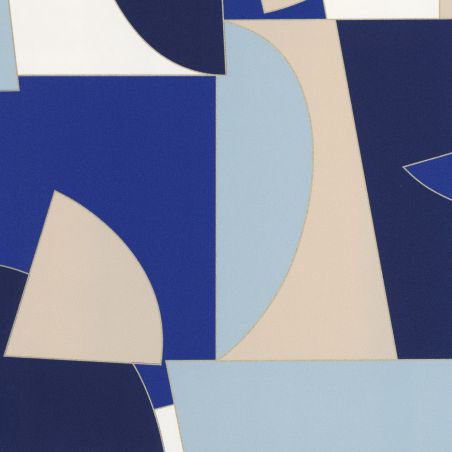 Papier peint intissé Figures bleu électrique or - OUTLINES - Caselio - OTLS105011633