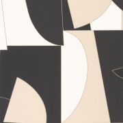 Papier peint intissé Figures blanc noir or - OUTLINES - Caselio - OTLS105011955