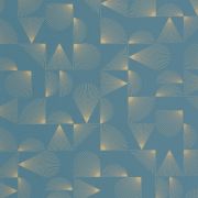 Papier peint intissé Contour bleu pétrole et or- OUTLINES - Caselio - OTLS105036221