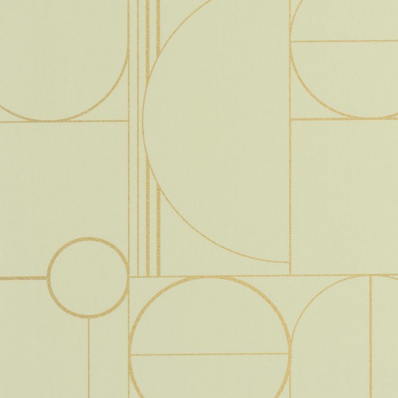 Papier peint intissé Border vert amande et or - OUTLINES - Caselio - OTLS105067237