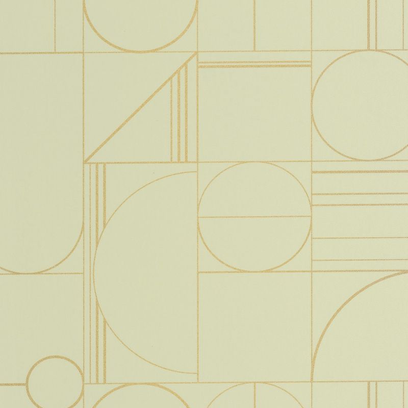 Papier peint intissé Border vert amande et or - OUTLINES - Caselio - OTLS105067237