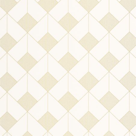 Papier peint intissé Square blanc et or - OUTLINES - Caselio - OTLS105090245