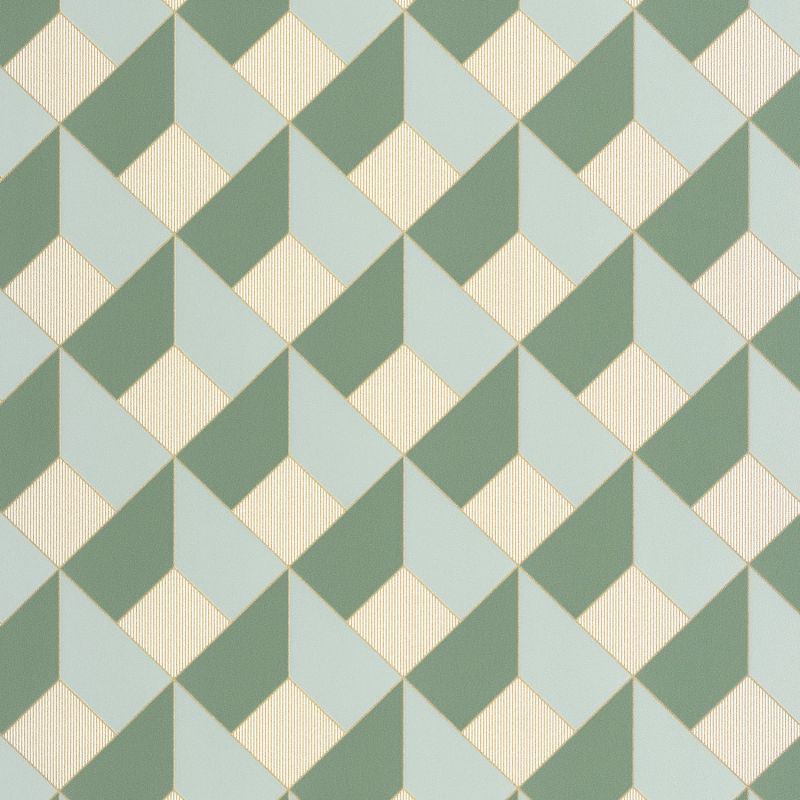 Papier peint intissé Square vert herbier or - OUTLINES - Caselio - OTLS105097934