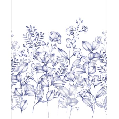 Panoramique intissé Flowers Field bleu - 200X250cm - PIMP MY WALL - Caselio - PMW104626005
