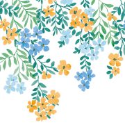 Panoramique intissé Flowerfalls bleu - 200X280cm - PIMP MY WALL - Caselio - PMW104636303