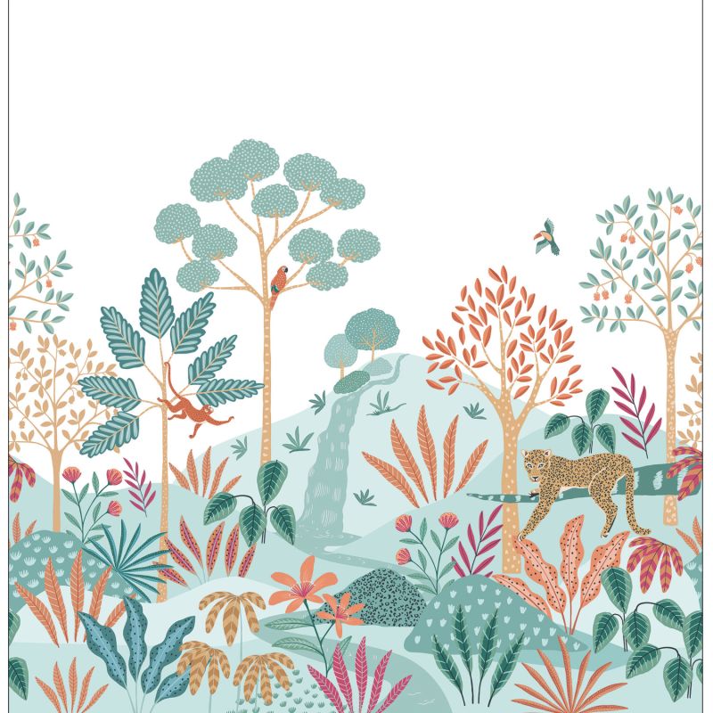 Panoramique intissé Enchanted Jungle vert - 300X250cm - PIMP MY WALL - Caselio - PMW104827307