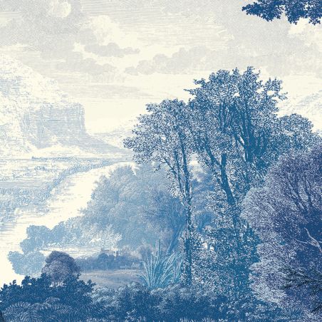 Panoramique intissé Mysterious Forest bleu - 300X250cm - PIMP MY WALL - Caselio - PMW105156007