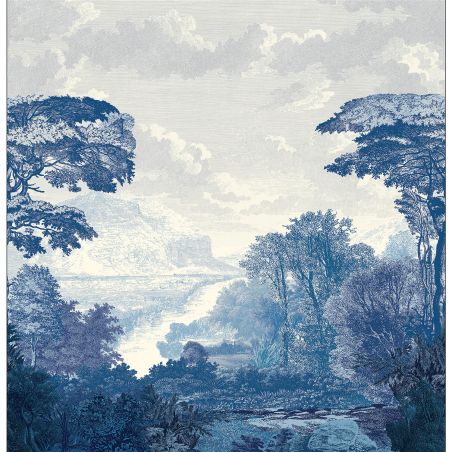 Panoramique intissé Mysterious Forest bleu - 300X310cm - PIMP MY WALL - Caselio - PMW105156009
