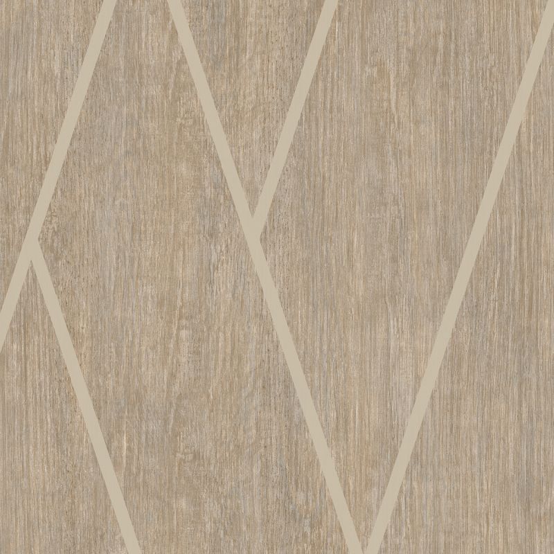 Papier peint vinyle sur intissé Chevron Bois marron - Brut - Ugépa - M75708