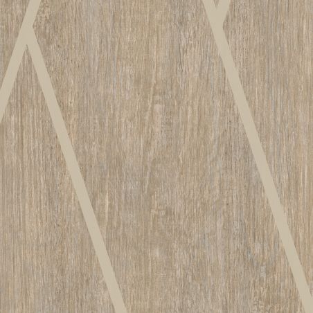 Papier peint vinyle sur intissé Chevron Bois marron - Brut - Ugépa - M75708