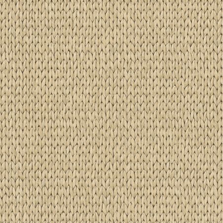 Papier peint vinyle sur intissé Tresse Osier beige - Brut - Ugépa - M78417