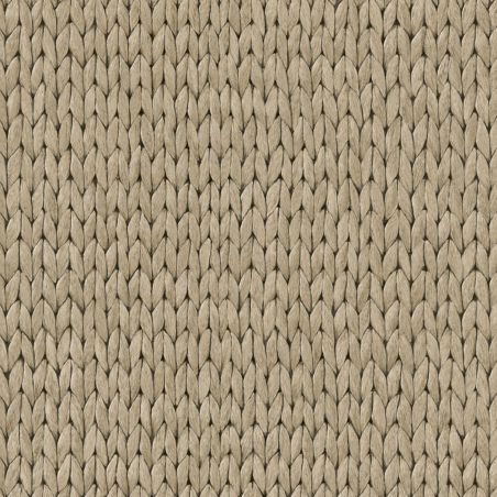 Papier peint vinyle sur intissé Tresse Osier taupe - Brut - Ugépa - M78408