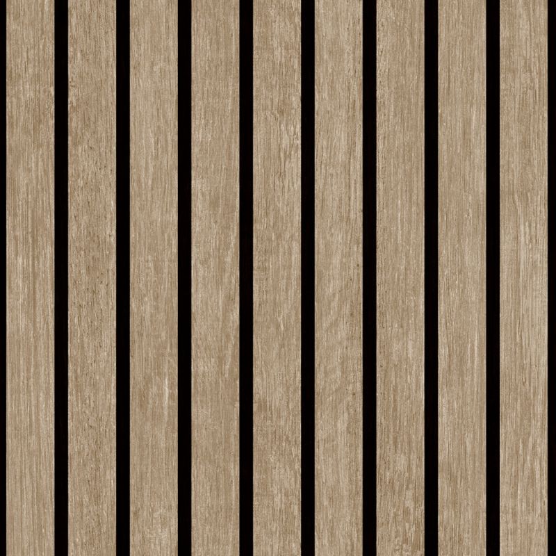 Papier peint vinyle sur intissé Wood Slate taupe - Brut - Ugépa - M80208