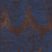 Papier peint intissé Hemia Indigo bleu Majorelle - Terra - Masureel - TER205