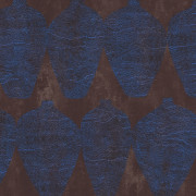 Papier peint intissé Hemia Indigo bleu Majorelle - Terra - Masureel - TER205