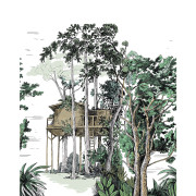 Panoramique intissé The Garden Shed vert - 200X250cm - Green Life 2 - Caselio - GNL2105420405