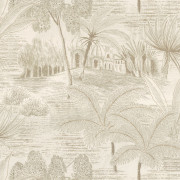 Papier peint intissé Baharia blanc et doré - Bord du Nil - CASAMANCE - 76140814