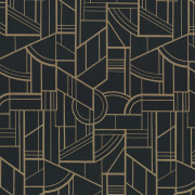 Papier peint intissé Cinétique anthracite - Faubourg des Lumières - CASAMANCE - 76293058