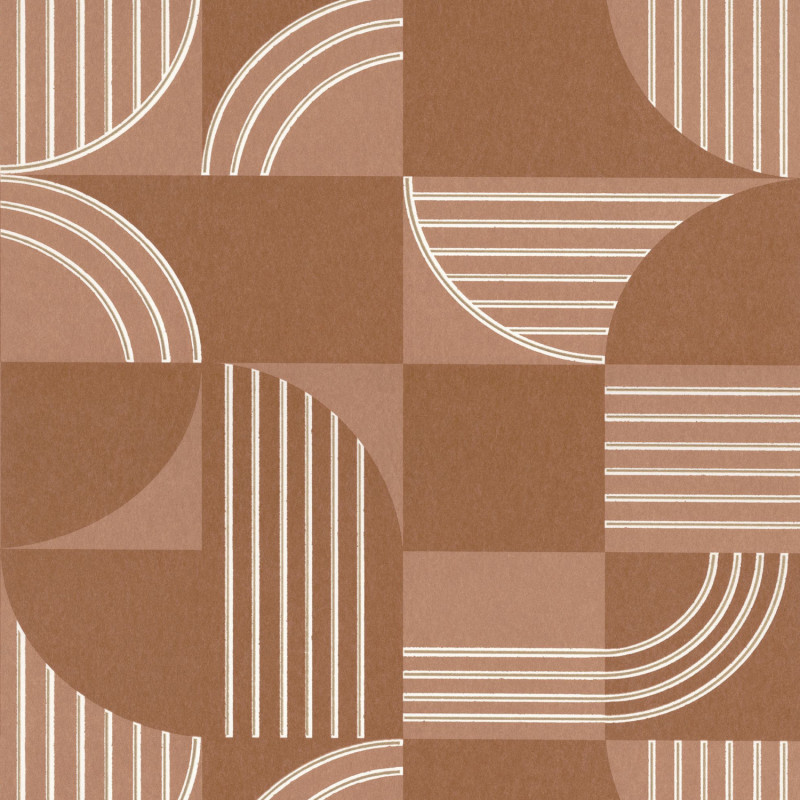 Papier peint intissé Années 30 terracotta - Faubourg des Lumières - CASAMANCE - 76271324