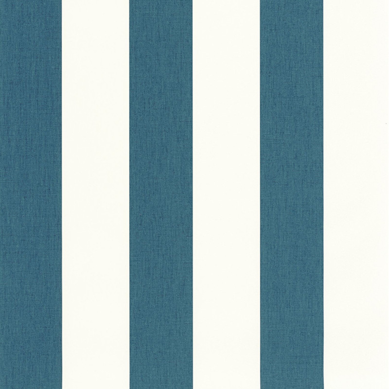 Papier peint vinyle sur intissé Linen Lines bleu canard - Basics - Caselio - BAI104046023
