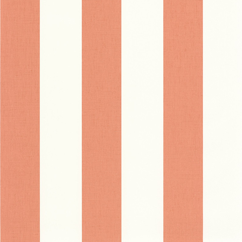 Papier peint vinyle sur intissé Linen Lines corail - Basics - Caselio - BAI104044024