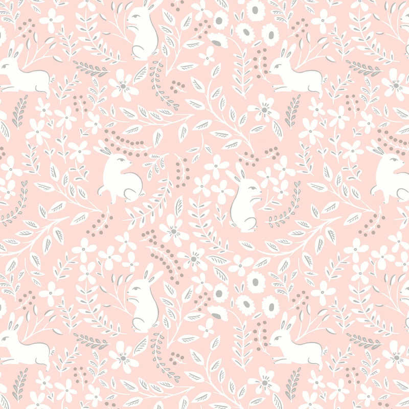 Papier peint intissé Lapin rose - Tartine et Chocolat - Lutèce - 36230403