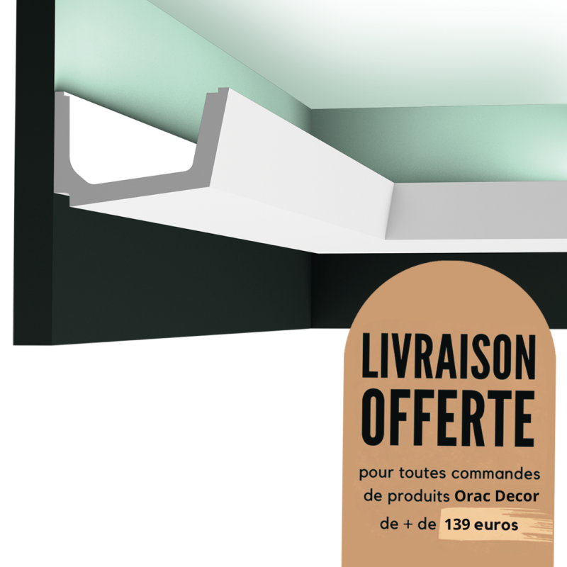 Corniche plafond - éclairage - moulure décorative - Purotouch® - Orac Decor - C357
