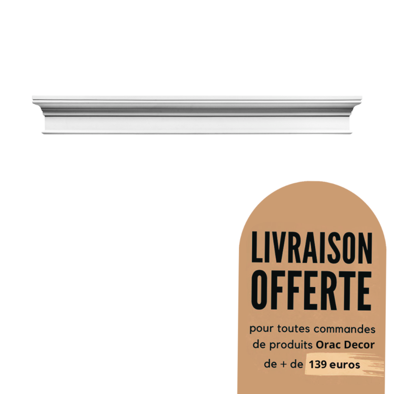 Encadrement de porte - moulure fronton - Purotouch® ‎‎- Orac Decor - D400