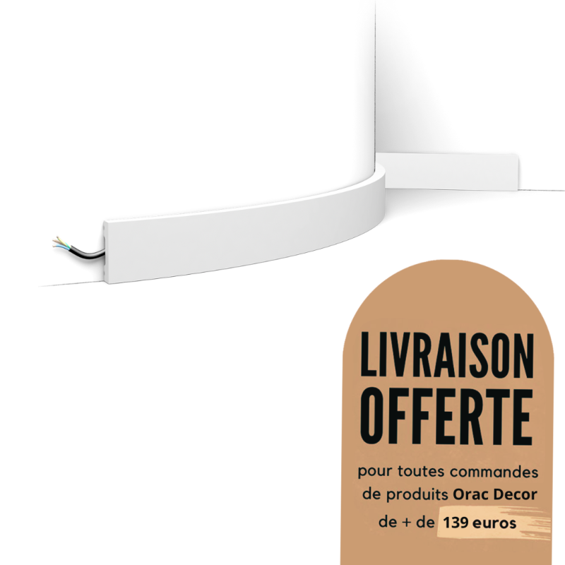 Plinthe design moulure décorative - Flex - SQUARE - ORAC DECOR - SX162F